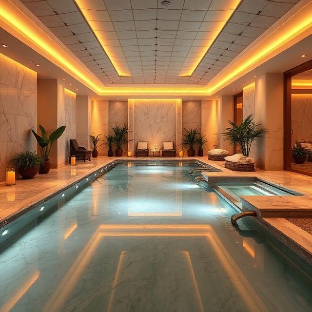 Luxury spa and wellness area